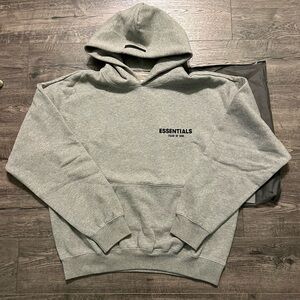 Essentials Dark Oatmeal Hoodie for Men